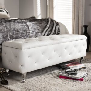 Murakami Leather Tufted Storage Ottoman