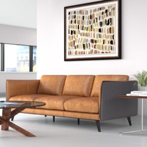 Nicola 83" Leather Sofa