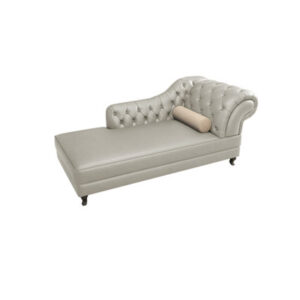 Sponge Filled, Leather Fabric Recliner Upholstered Chaise Lounge