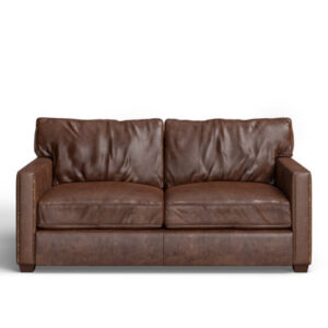 Tannum 72" Leather Recessed Arm Sofa