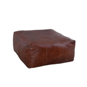 Vladiana Genuine Leather Square Ottoman Coffee Table