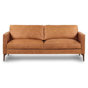 Woodbine 82.5" Genuine Leather Square Arm Sofa