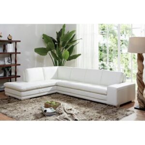 124'' Wide Genuine Leather Staionery Corner Sectional