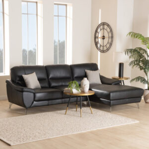 Anna-Lee 102" Wide Genuine Leather Right Hand Facing Corner Sectional