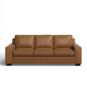 Caden 91" Genuine Leather Custom Sofa