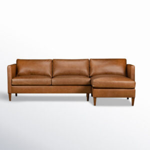 Clifford 2 - Piece Genuine Leather Custom Sectional