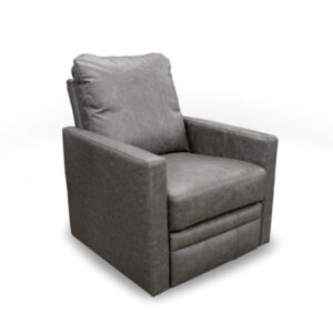 Leather Swivel Barrel Recliner