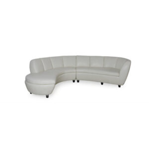 Manske 173" Wide Genuine Leather Left Hand Facing Corner Sectional