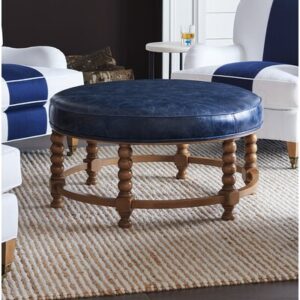Naples Leather Cocktail Ottoman