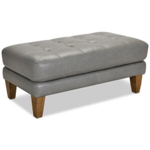 Niebee 47" Leather Cocktail Ottoman, Created for Macy's - Thunder
