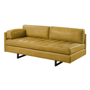 Rahalia 74.5'' Genuine Leather Square Arm Sofa