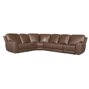 SS 6 - Piece Leather Sectional in Sorrento Mocha