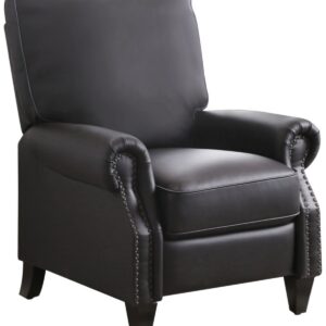 Abbyson Living 33" Pushback Polyurethane Leather Recliner - Black