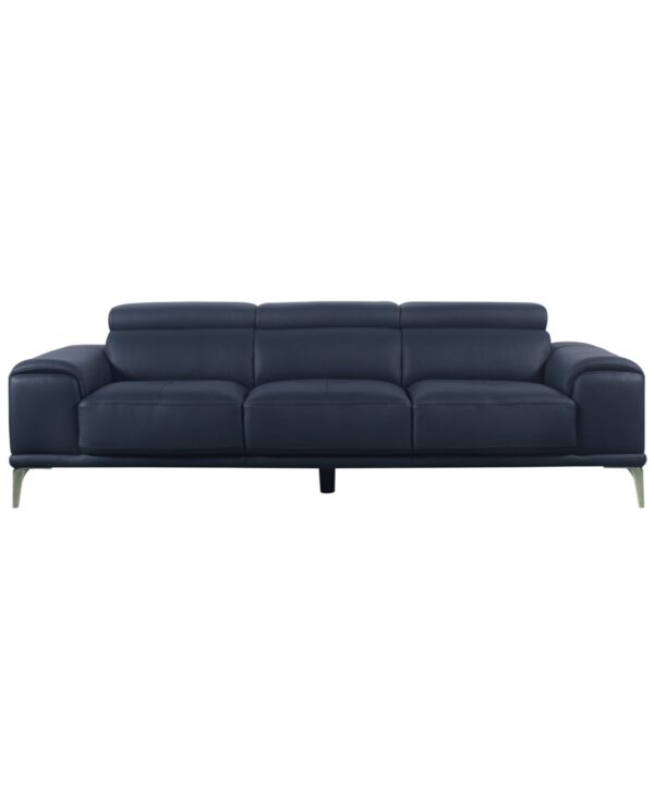 Abbyson Living 93" Top Grain Leather Sofa - Blue