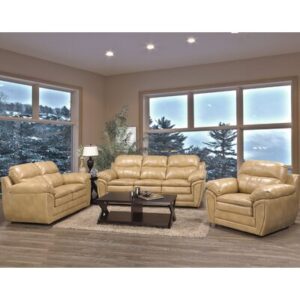 Adeleigh 86" Genuine Leather Pillow Top Arm Sofa