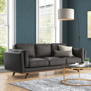 Allotey 90'' Genuine Leather Sofa