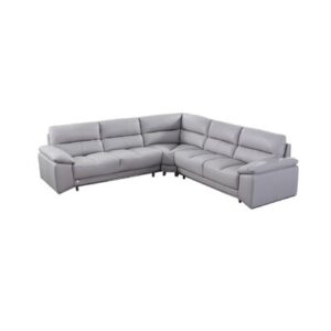 Argenziano 111" Wide Genuine Leather Symmetrical Modular Corner Sectional