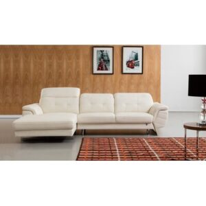 Bairiki 114" Wide Genuine Leather Modular Sofa & Chaise