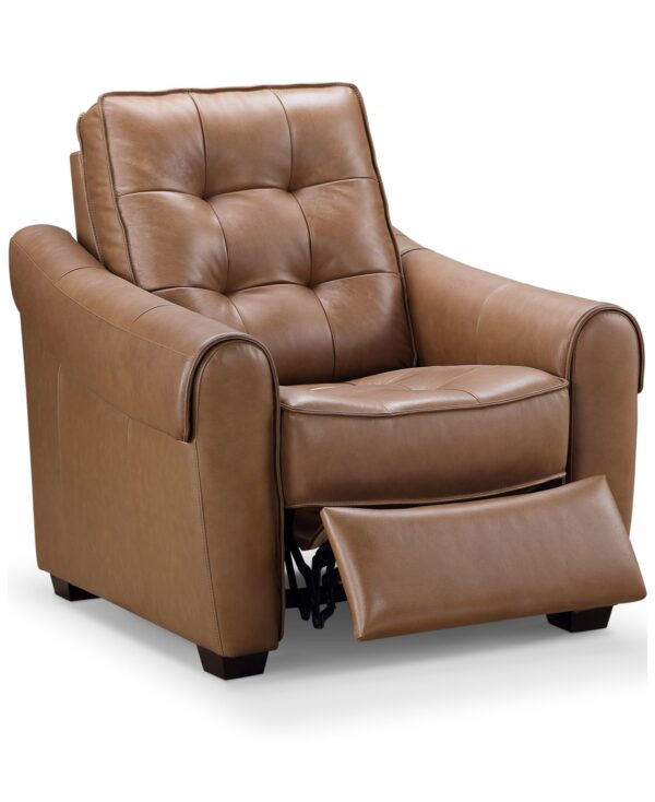 Berry Leather Power Recliner - Camel