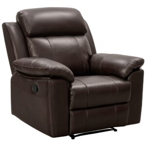 Brandon Top Grain Leather Recliner - Brown