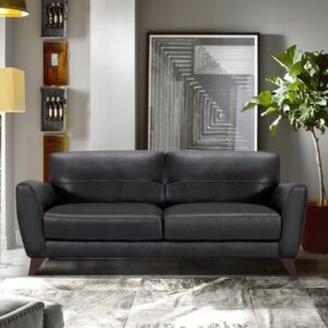 Caloundra 81.9" Genuine Leather Round Arm Sofa