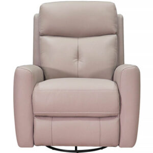 Corinne Power Headrest Top Grain Leather Swivel Glider Recliner