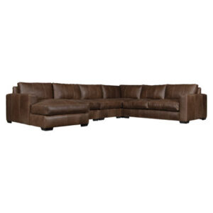 Dawkins 107.5'' Wide Genuine Leather Left Hand Facing Stationary Corner Sectional