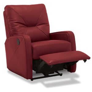 Finchley Leather Power Wallhugger Recliner - Cherry (Special Order)