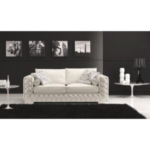 Genuine Leather Square Arm Sofa