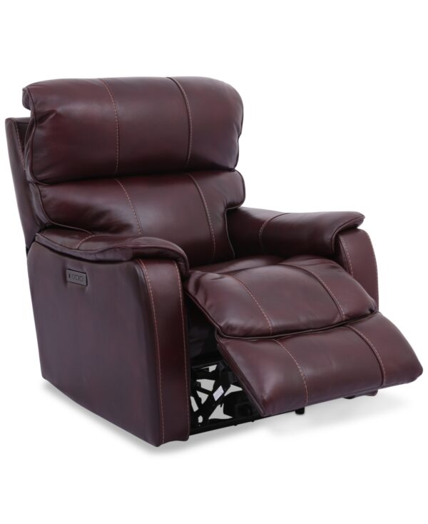 Hatherleigh 34" Leather Dual Power Recliner with Usb Power Outlet - Burgundy