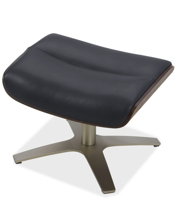 Janer 22" Leather Ottoman, Created for Macy's - Black