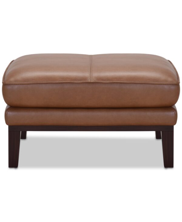 Kettner 32" Leather Ottoman, Created for Macy's - Russet