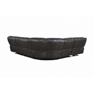 Leather-Aire Sectional Sofa (Power Motion)