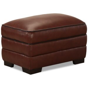 Myars Leather Ottoman, Created for Macy's - Cognac