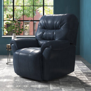 Perry 40.5" Wide Genuine Leather Manual Rocker Standard Recliner