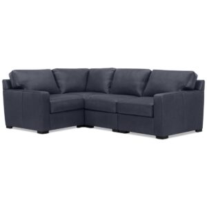 Radley 101" 4-Pc. Leather Corner Sectional, Created for Macy's - Navy