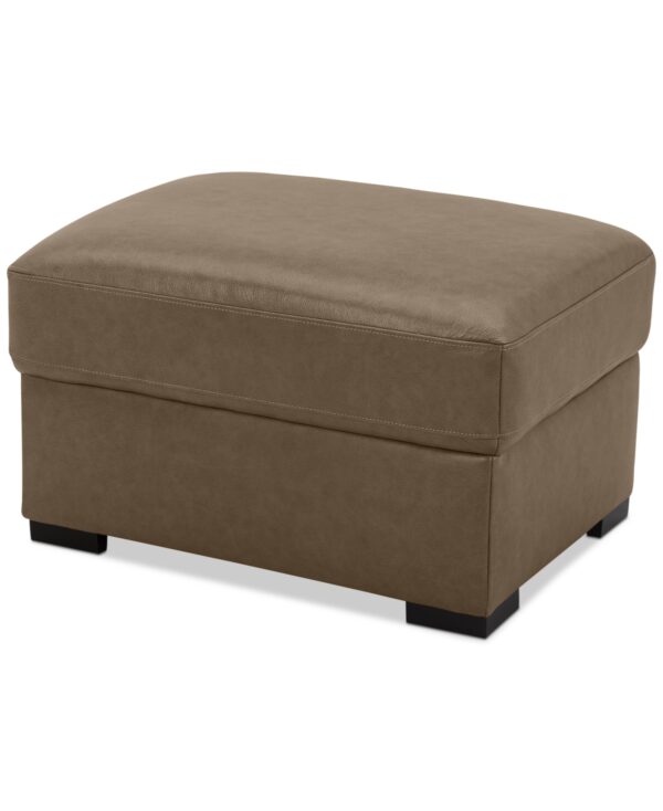 Radley 32" Leather Ottoman, Created for Macy's - Sand