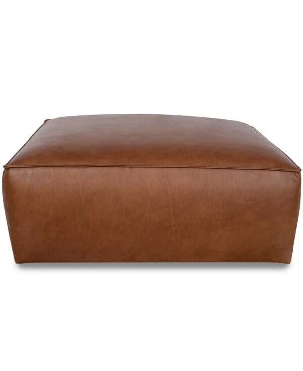 Rutherford Home Amalfy 39" Leather Big Ottoman - Bourbon