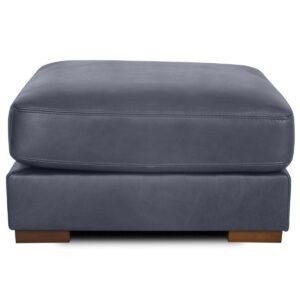 Rutherford Home Matera 29" Leather Ottoman - Shale