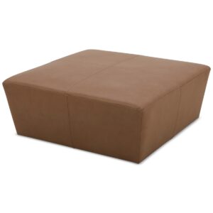 Stolly Leather Ottoman, Created for Macy's - Butternut