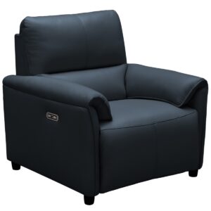 Tami Leather Power Recliner with Power Headrest - Blue