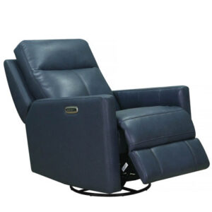 Vienna Power Headrest Top Grain Leather Swivel Glider Recliner