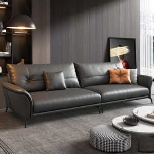 102.36" Genuine Leather Modular Sofa cushion couch