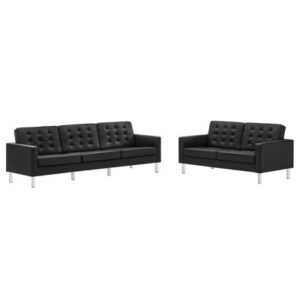 123'' Genuine Leather Sofa