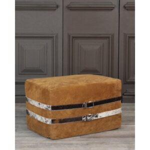17" Genuine Leather Rectangle Standard Ottoman