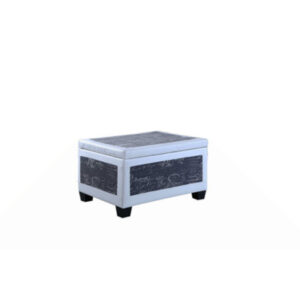 19" Tall Bonded Leather Storage Ottoman W/ 2 Seating