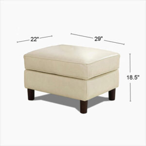 Bella Leather Storage Ottoman