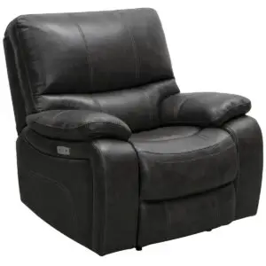 Brandon Leather Power Recliner - Gray