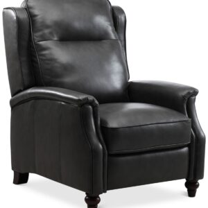 Closeout! Haizen 32" Leather Power Recliner, Created for Macy's - Stampede Charcoal