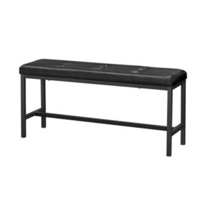 Dining Table Bench,Ottoman Bench with PU Leather Padded Seat,Steel Frame,for Dining Room,Living Room
